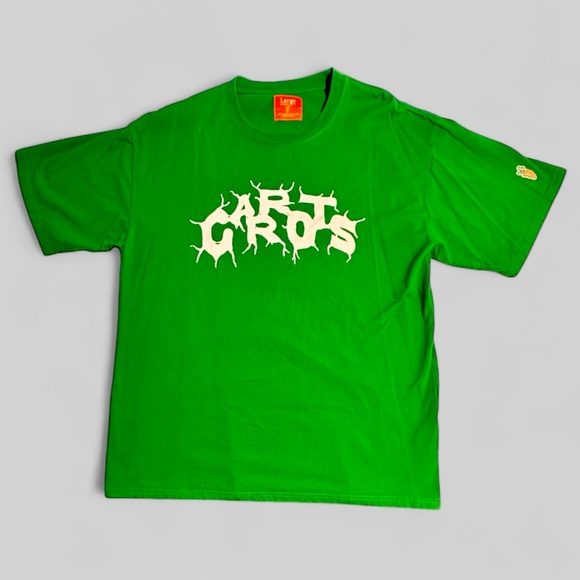Anwar Carrots Digger Logo Green Tee T-Shirt in 100% Cotton Size Large - Picture 2 of 6